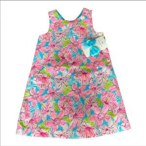 NEW Tommy Bahama Kids Pink Blue Floral Dress 5 & 8